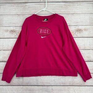 Nike Sportswear Varsity Pullover Sweatshirt Women's Size‎ 2X Hot Pink